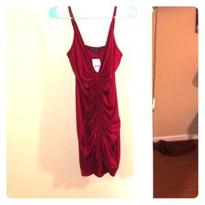 Red party dress